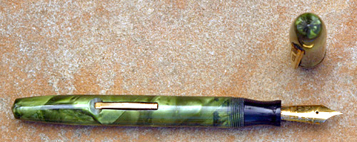 EPENCO GREEN / PEARL MARBLE FOUNTAIN PEN